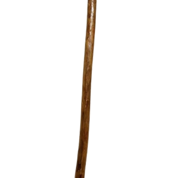 47" Natural Wood Very Light Grooved Grip Walking Hiking Stick - Picture 3 of 4